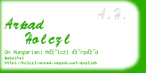 arpad holczl business card